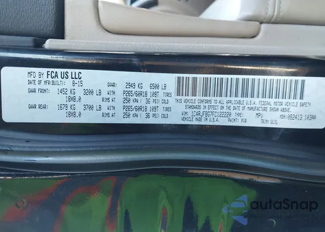 2015 Jeep Grand Cherokee Limited from USA, damaged, VIN 1C4RJFBG7FC122220